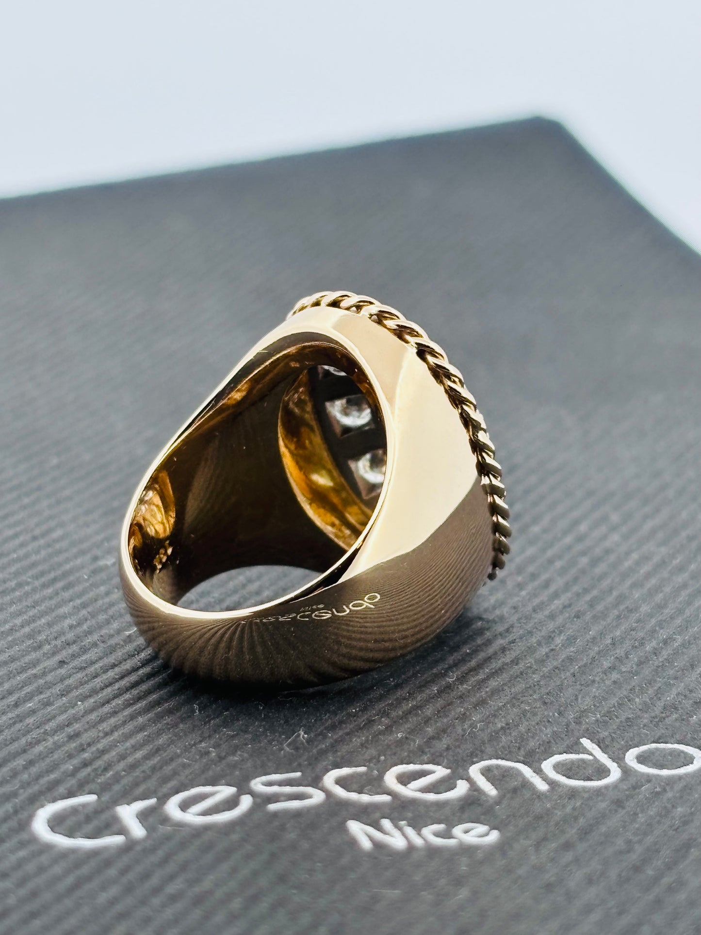 Vintage Diamond Ring in 18K Yellow Gold & Platinum