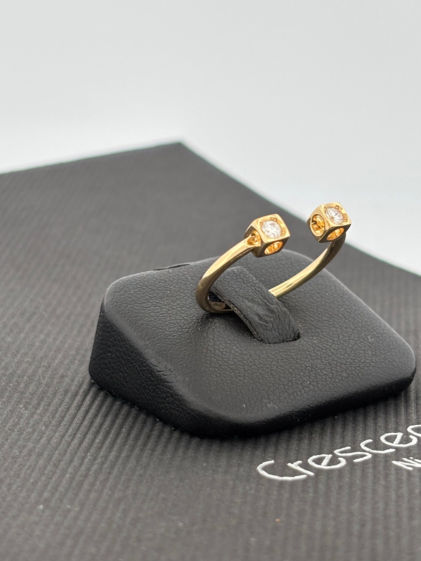 DINH VAN | Bague “Seventies” | Or jaune 18K & Diamants | 2,2 g