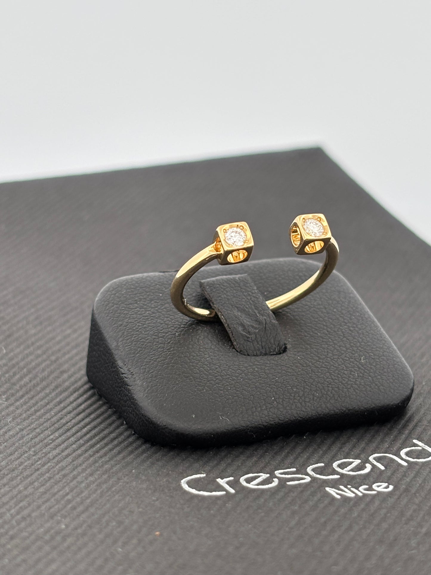 DINH VAN | Bague “Seventies” | Or jaune 18K & Diamants | 2,2 g