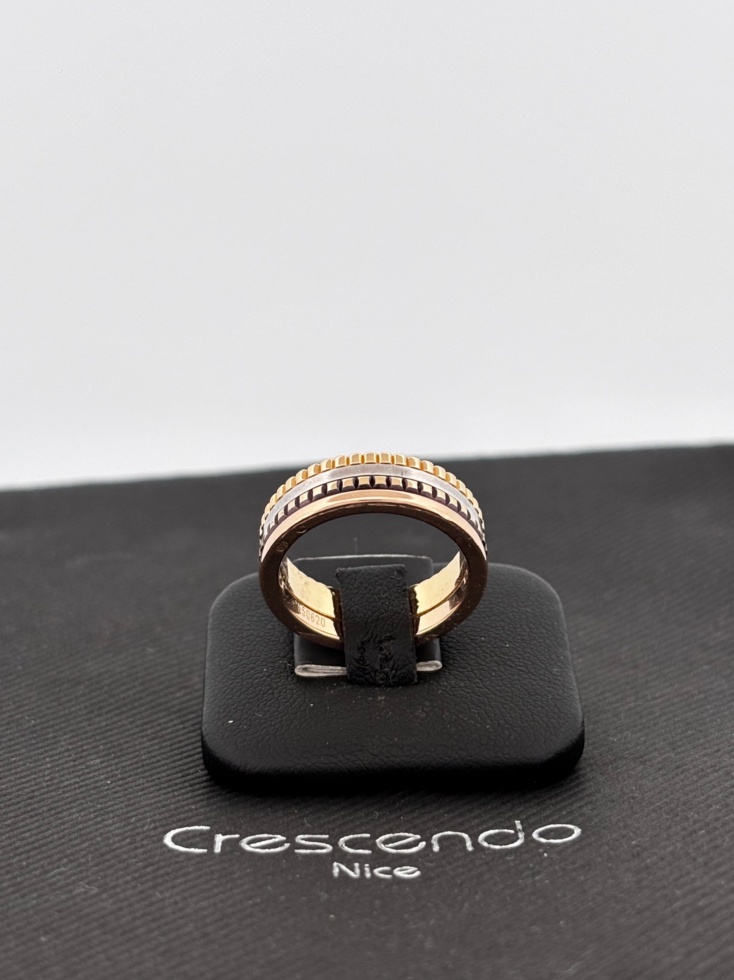 BOUCHERON | Quatre Classique Small | Or jaune, blanc & rose 18k | Taille 55 | 8,3 g