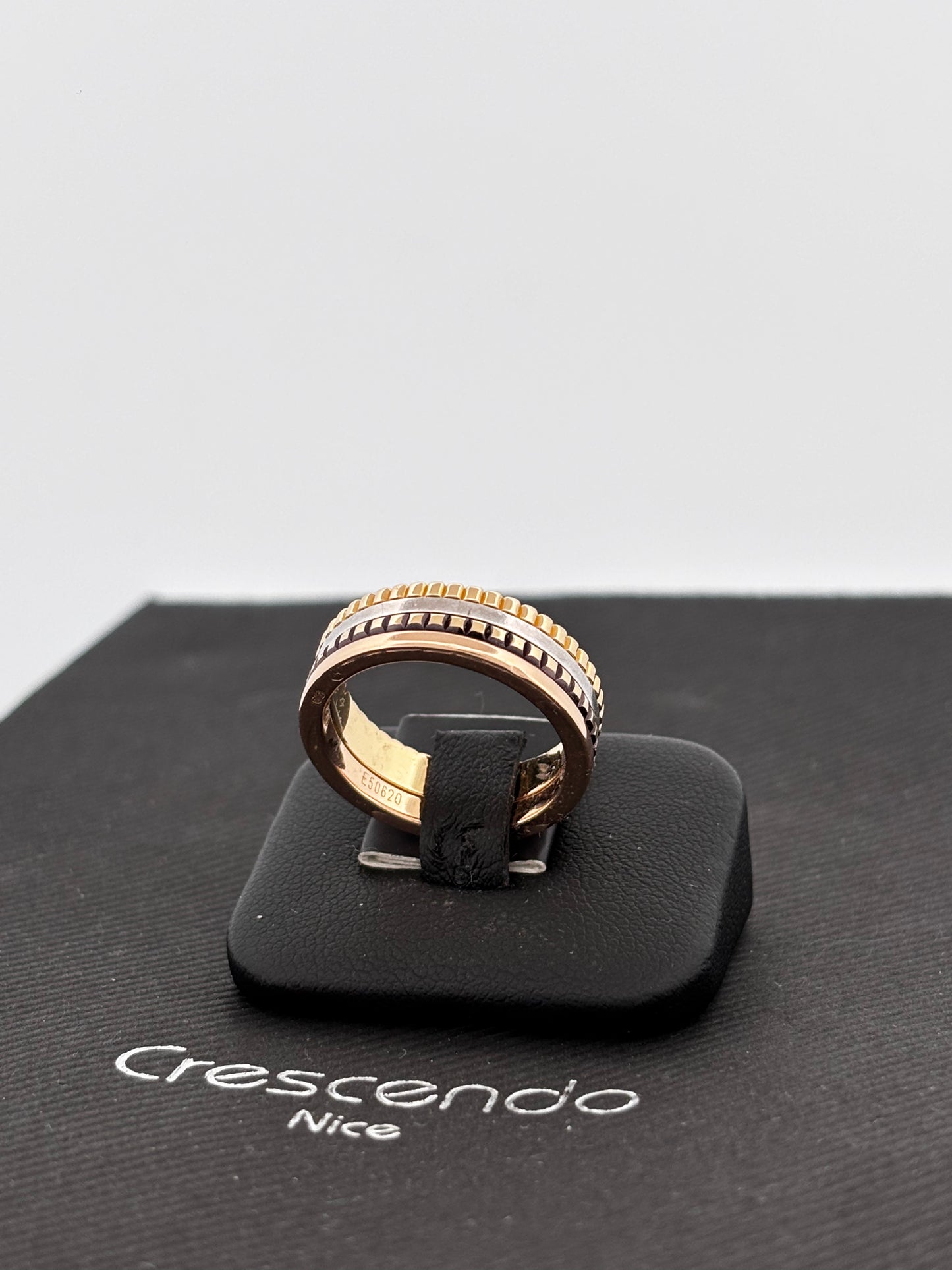 BOUCHERON | Quatre Classique Small | Or jaune, blanc & rose 18k | Taille 55 | 8,3 g