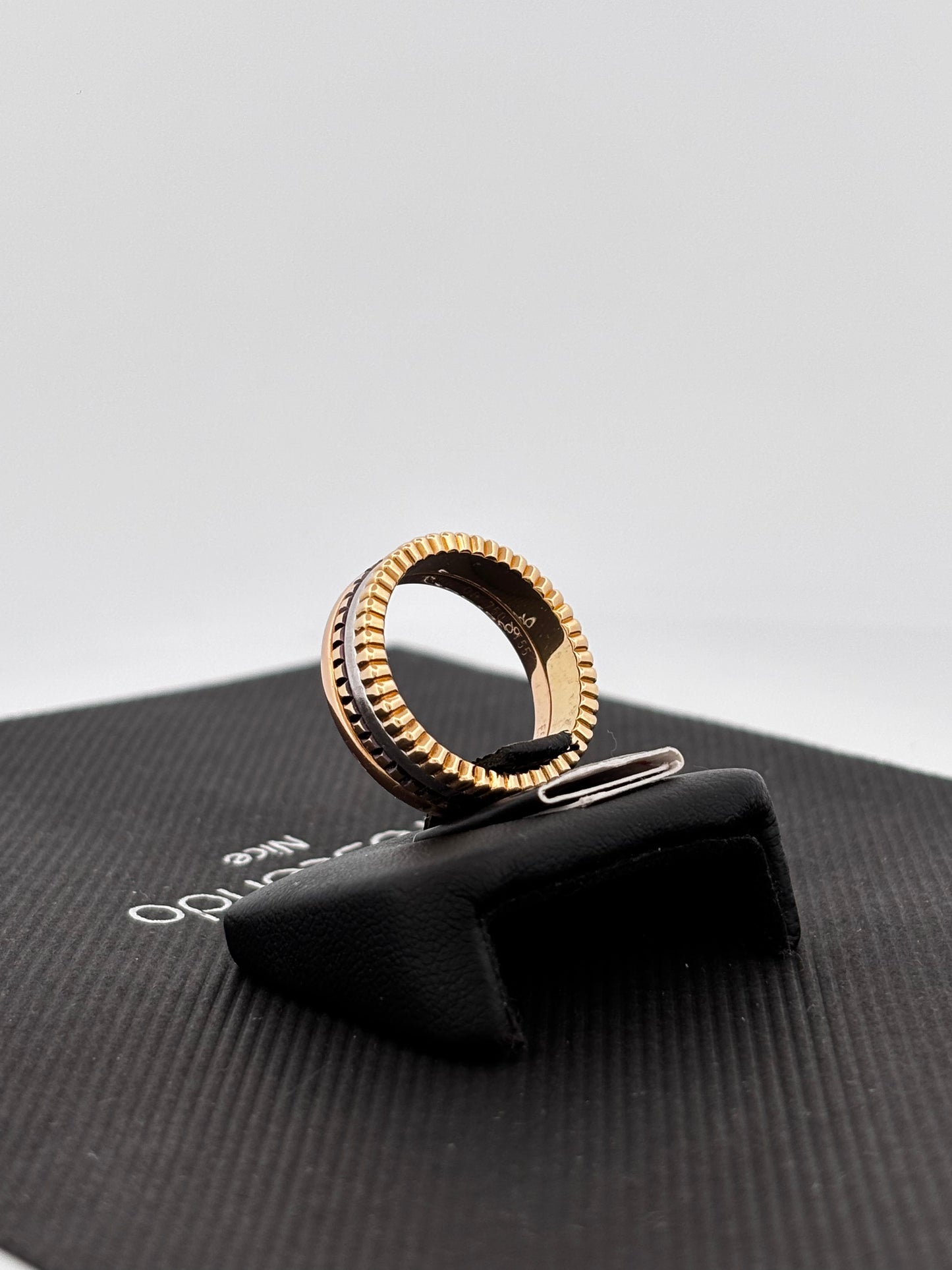 BOUCHERON | Quatre Classique Small | Or jaune, blanc & rose 18k | Taille 55 | 8,3 g