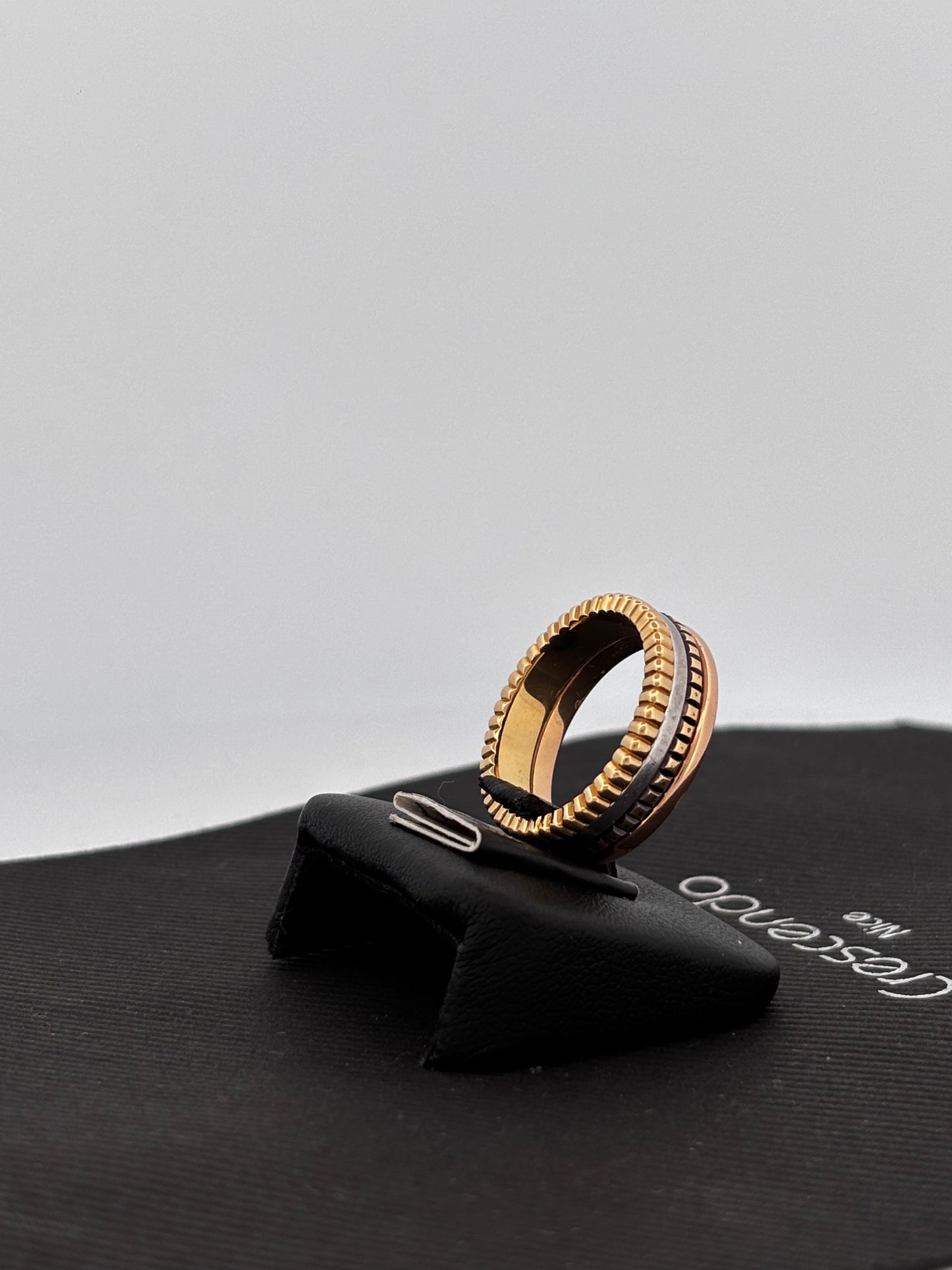 BOUCHERON | Quatre Classique Small | Or jaune, blanc & rose 18k | Taille 55 | 8,3 g