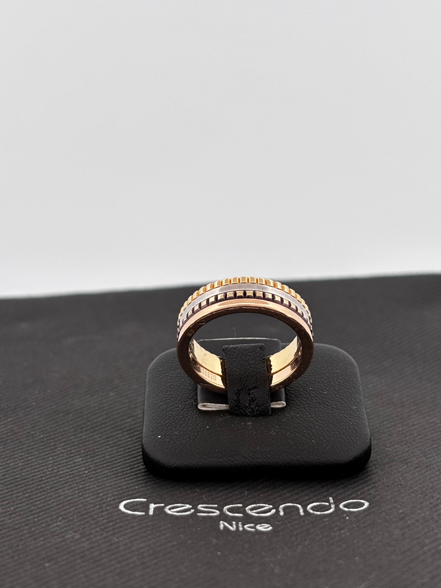 BOUCHERON | Quatre Classique Small | Or jaune, blanc & rose 18k | Taille 55 | 8,3 g