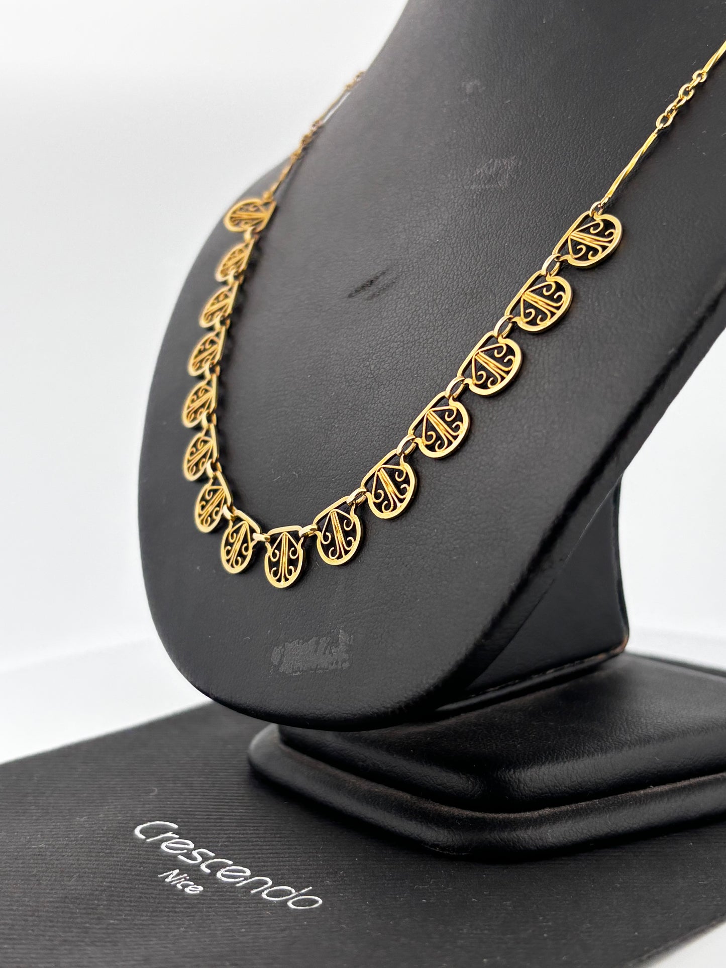 Collier Draperie Art Nouveau | Or 18K | 42 cm | 7,8 g | Circa 1900–1920