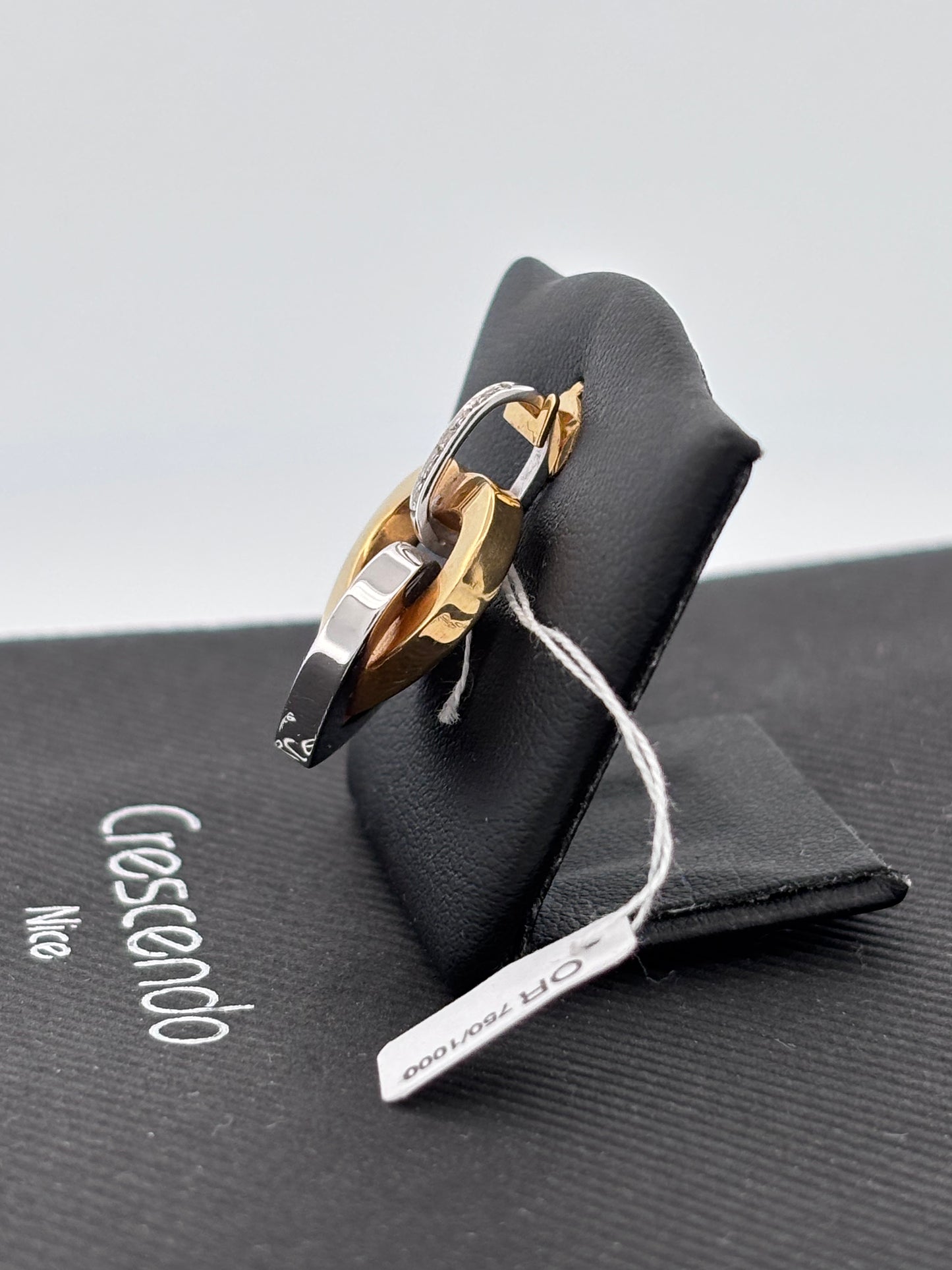 Double coeur jaune blanc