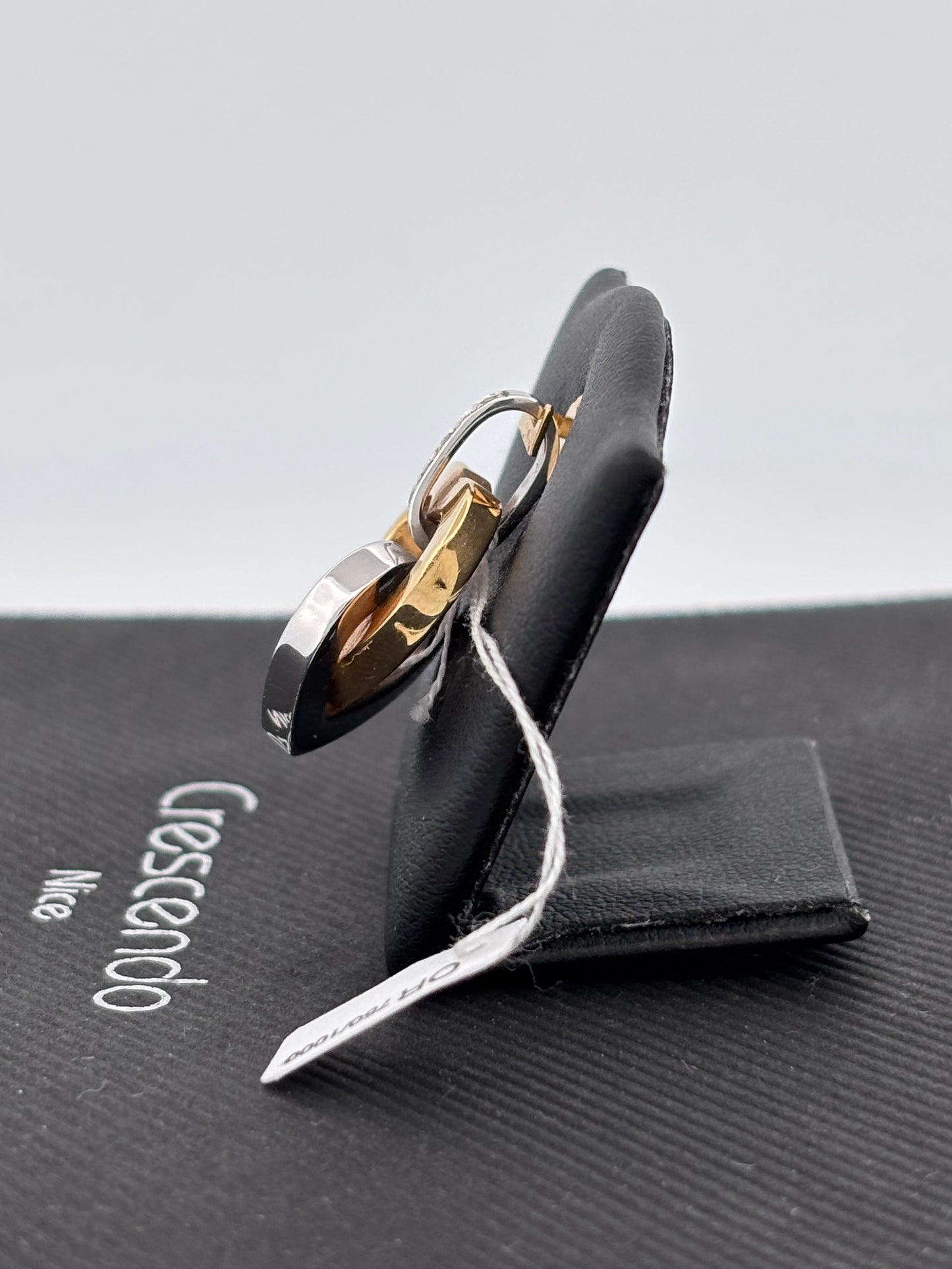 Double coeur jaune blanc