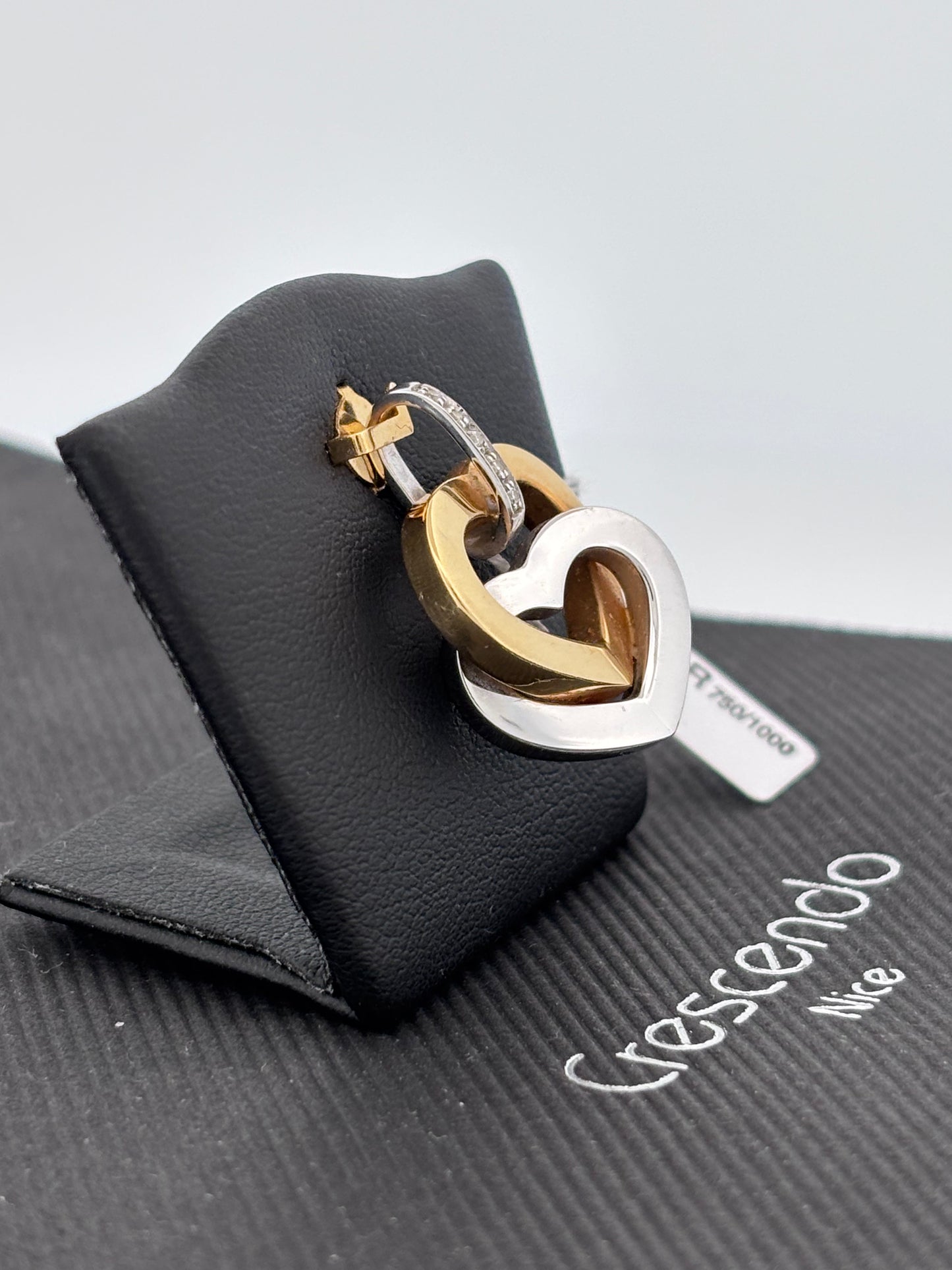 Double coeur jaune blanc