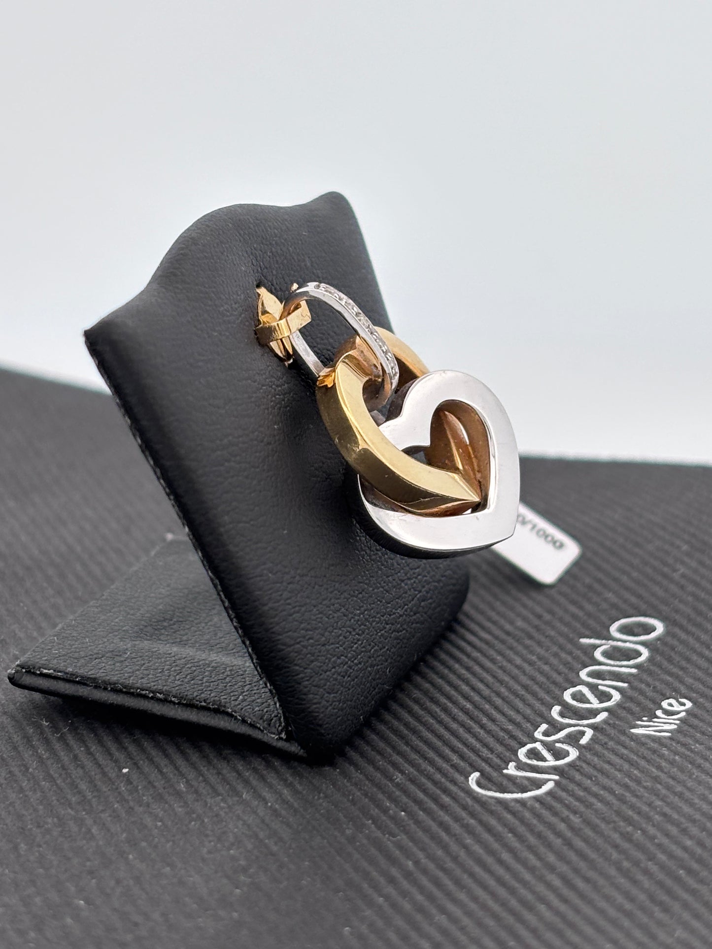 Double coeur jaune blanc