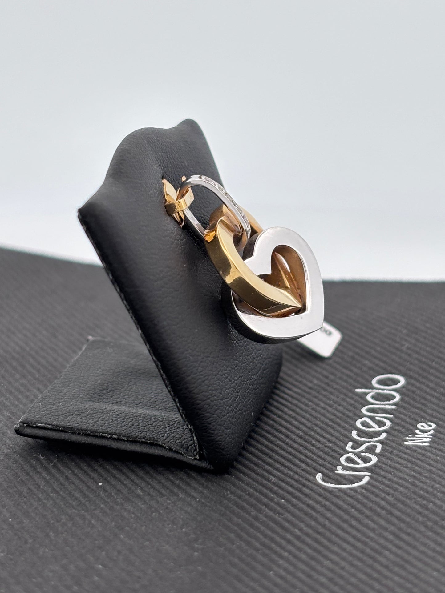 Double coeur jaune blanc