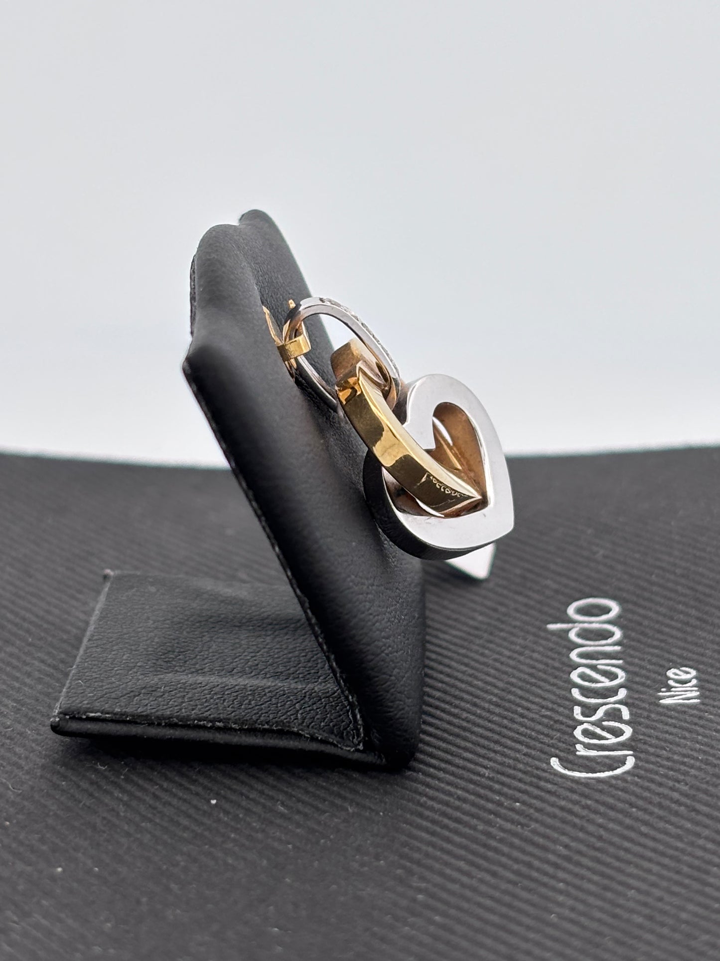 Double coeur jaune blanc