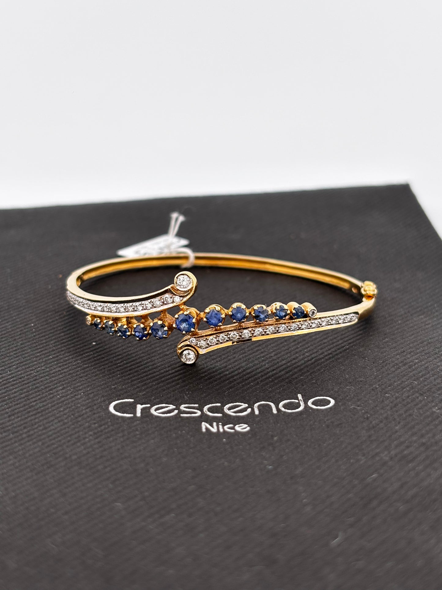 Bracelet saphir diam gold