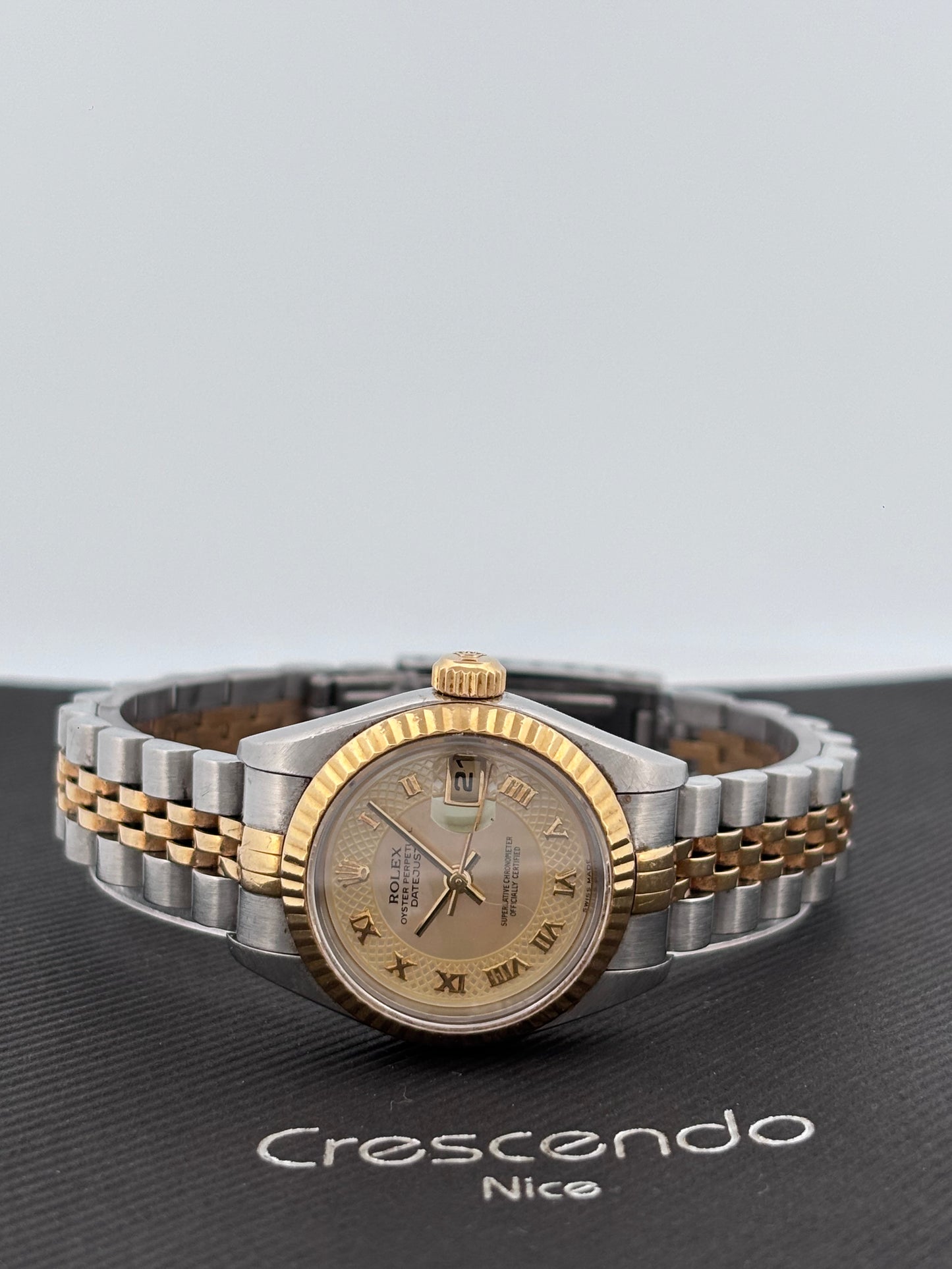ROLEX – Lady-Datejust | Or jaune & Acier | Cadran Champagne Diamants | Bracelet Jubilé