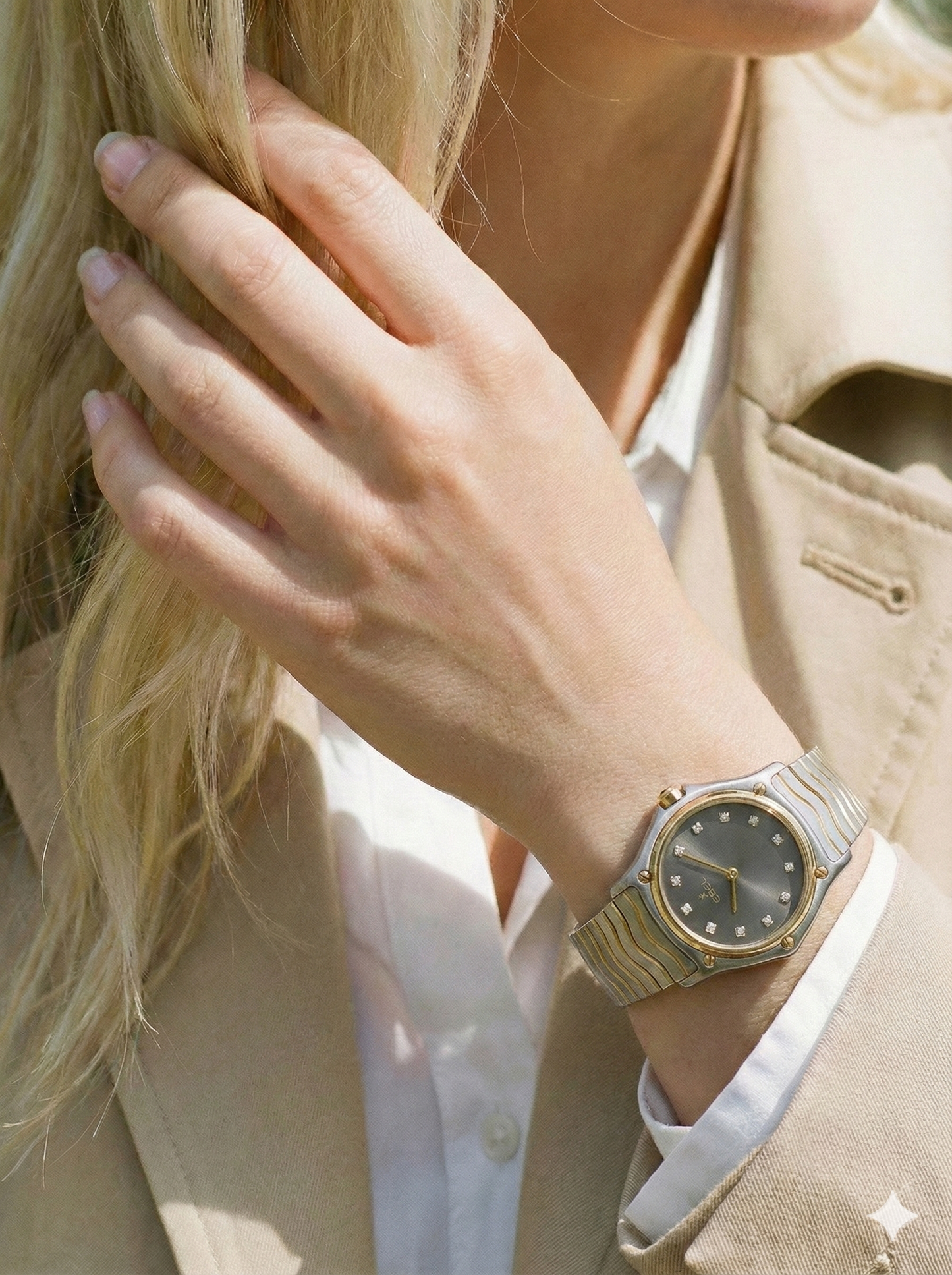 EBEL – Classic Bicolore | Acier & Or jaune | Quartz | Diamants | Bracelet intégré