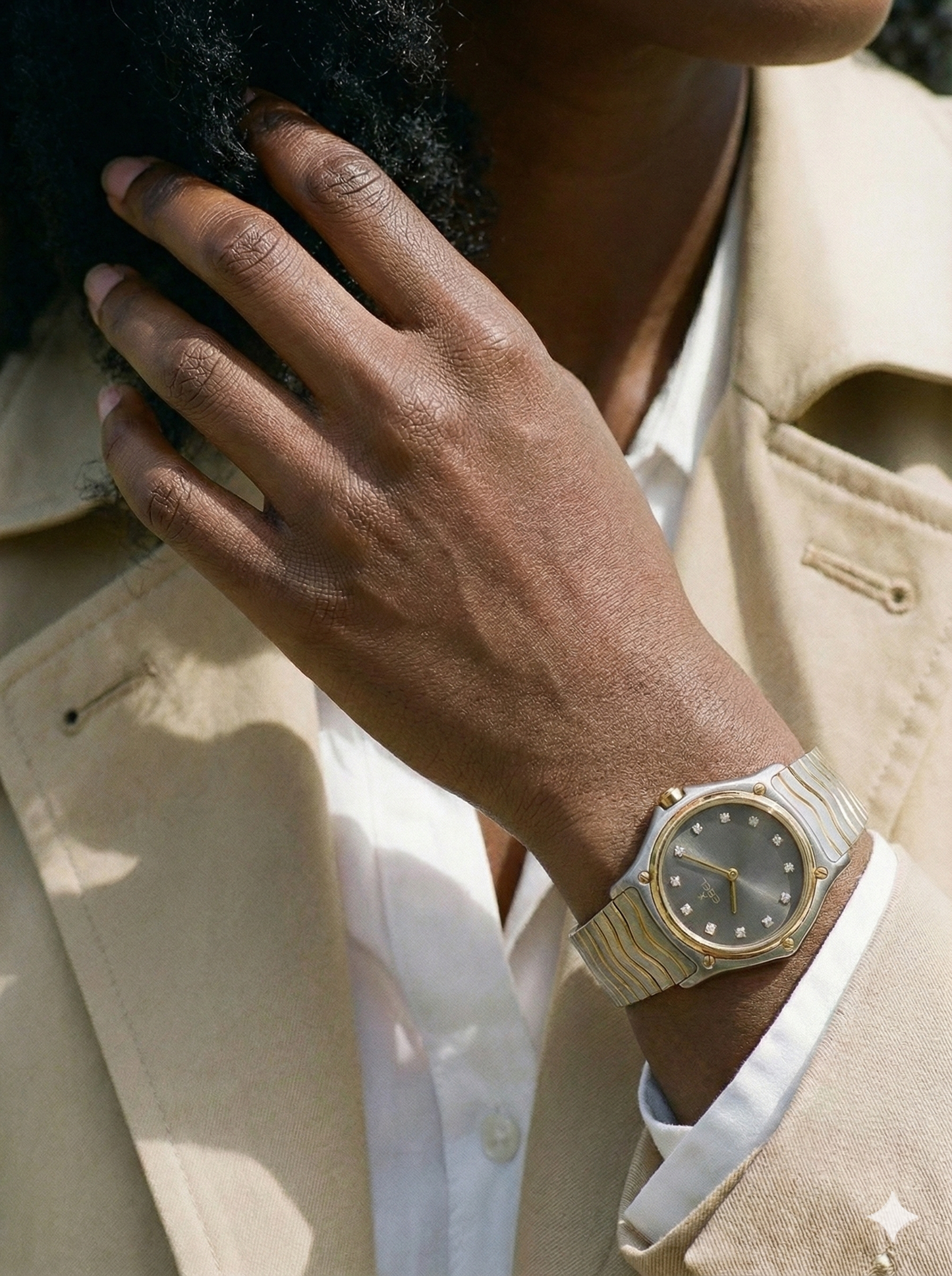 EBEL – Classic Bicolore | Acier & Or jaune | Quartz | Diamants | Bracelet intégré