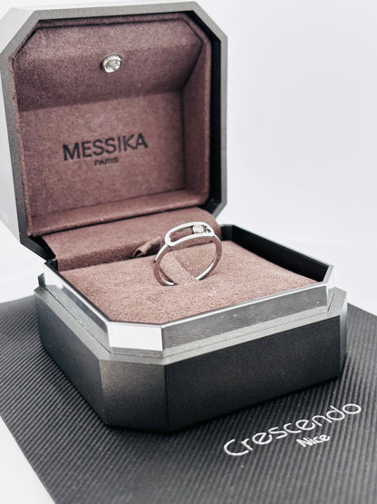 MESSIKA – Bague Move Uno Or Blanc 18K & Diamant | Taille 54 | Full Set | Neuve