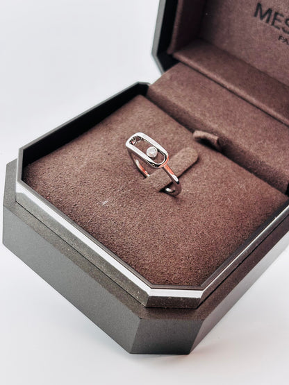 MESSIKA – Bague Move Uno Or Blanc 18K & Diamant | Taille 54 | Full Set | Neuve