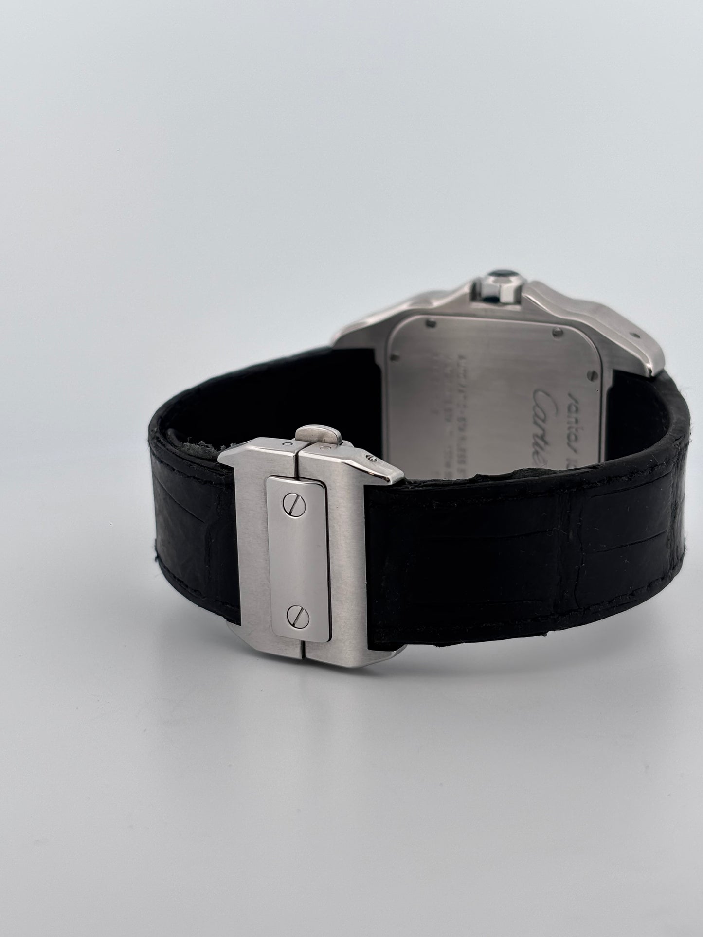 Cartier – Santos 100 | Acier | Automatique | Bracelet cuir | Excellent état