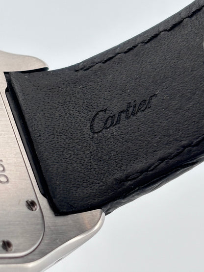 Cartier – Santos 100 | Acier | Automatique | Bracelet cuir | Excellent état