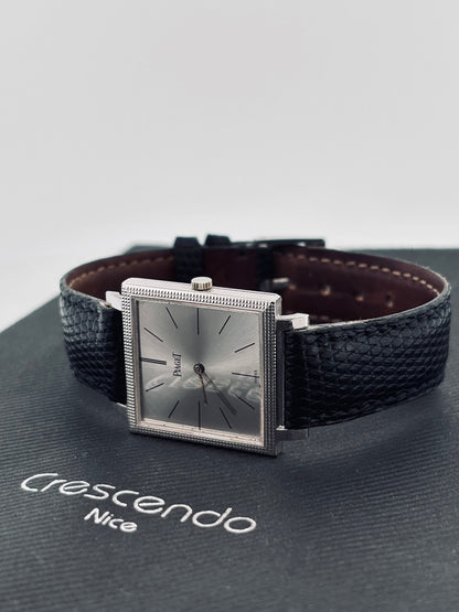 PIAGET Clou de Paris 25 mm Or Blanc 18K | Mécanique | Verre Saphir | Bracelet d’origine