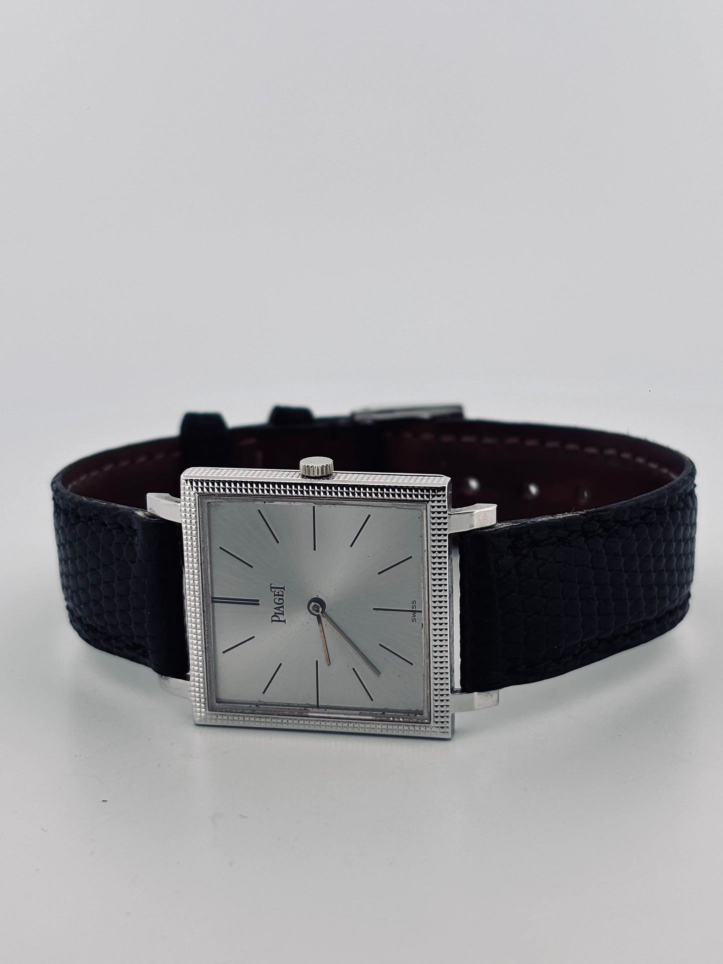 PIAGET Clou de Paris 25 mm Or Blanc 18K | Mécanique | Verre Saphir | Bracelet d’origine