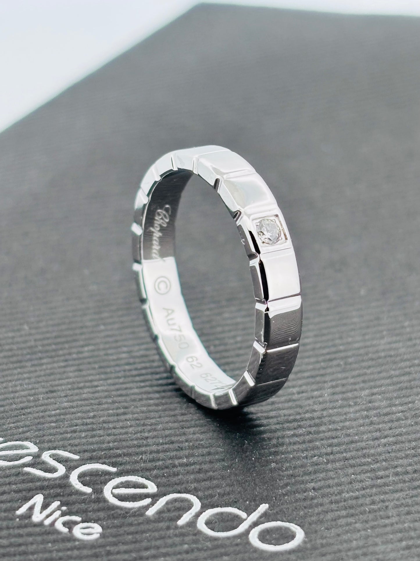 Chopard Ice Cube Bague Or Blanc 18K Diamant | Taille 62