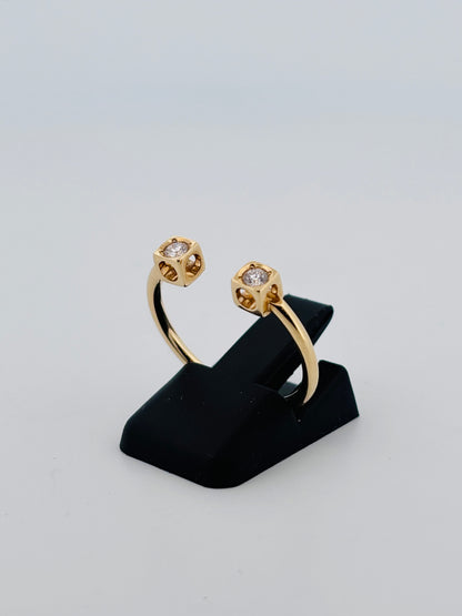 Dinh Van Cube Toi & Moi Or Jaune 18K & Diamants | Taille 52