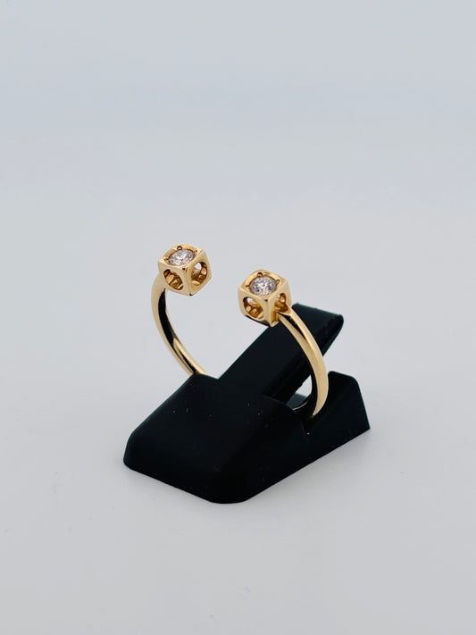 Dinh Van Cube Toi & Moi Or Jaune 18K & Diamants | Taille 52