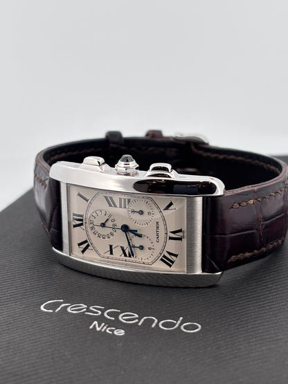 Cartier Tank Américaine Chronoflex Or Blanc 18K | Révision Cartier Complète