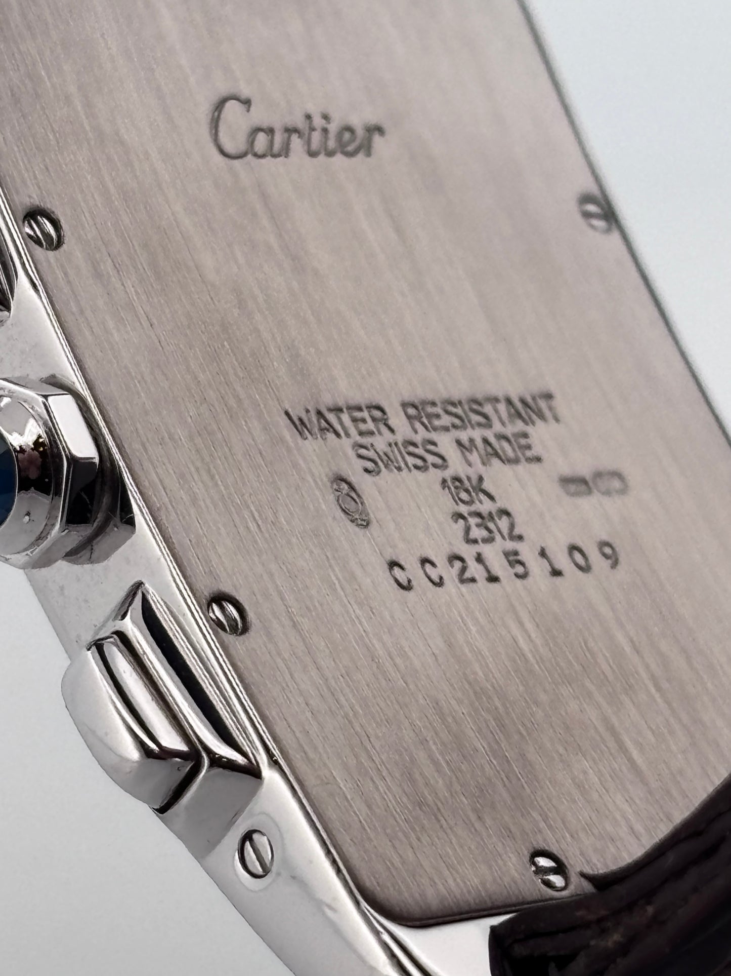 Cartier Tank Américaine Chronoflex Or Blanc 18K | Révision Cartier Complète