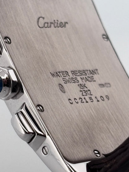 Cartier Tank Américaine Chronoflex Or Blanc 18K | Révision Cartier Complète