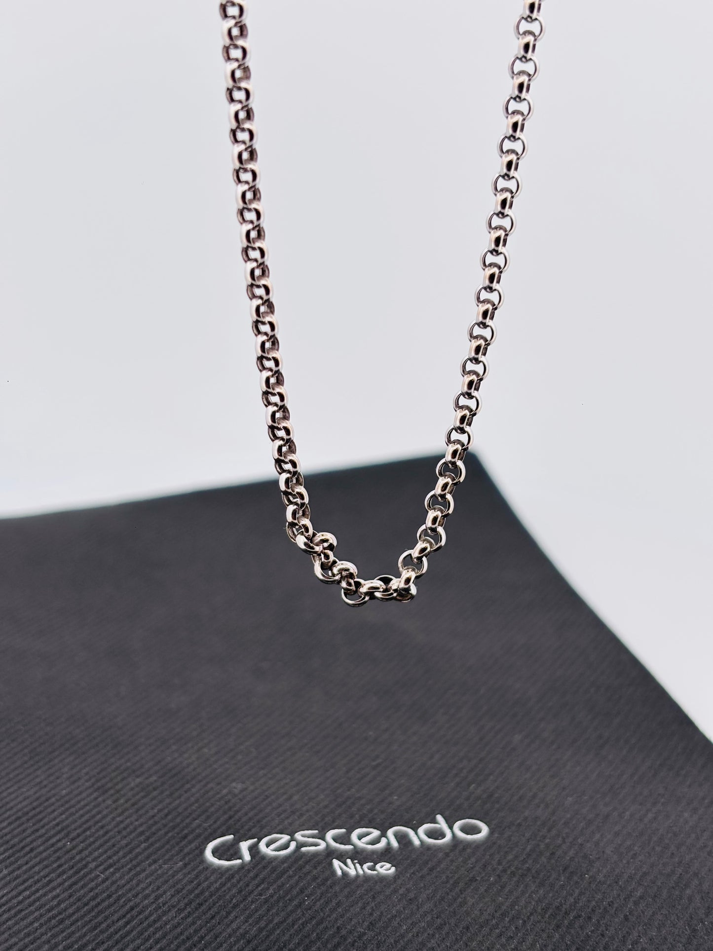 Collier Chopard Grande Maille Or Blanc 18K