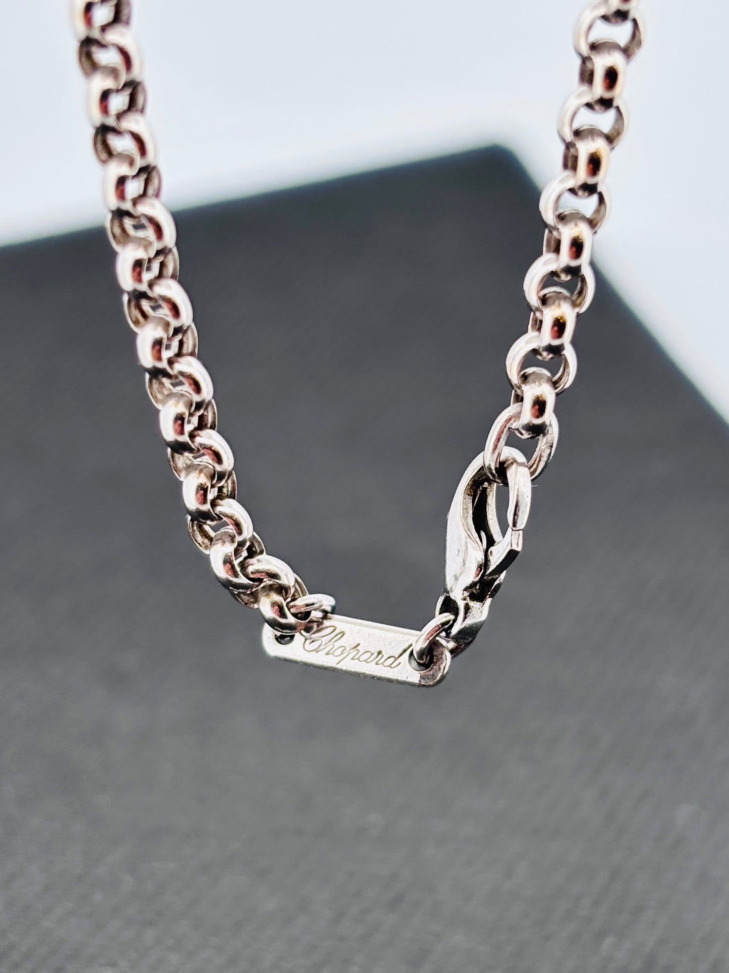 Collier Chopard Grande Maille Or Blanc 18K
