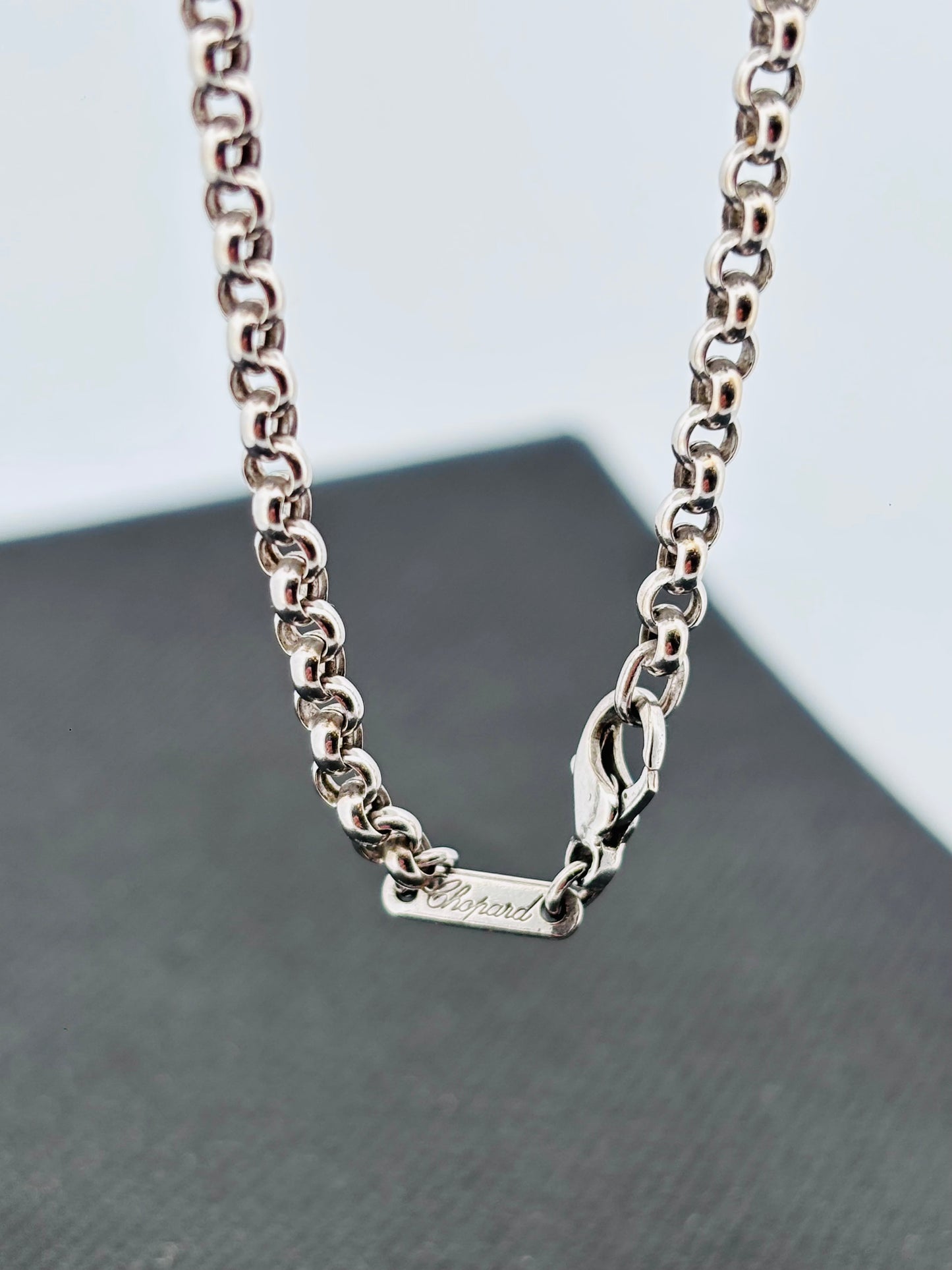 Collier Chopard Grande Maille Or Blanc 18K