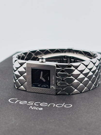 Chanel Matelassé Acier Quartz Réf. H0009