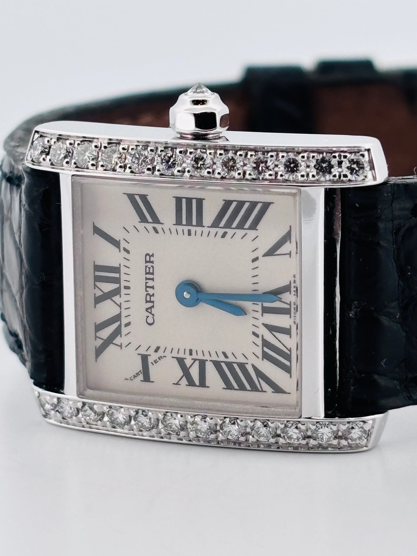 Cartier Tank Française Diamants Or Blanc 18K Réf. 2403