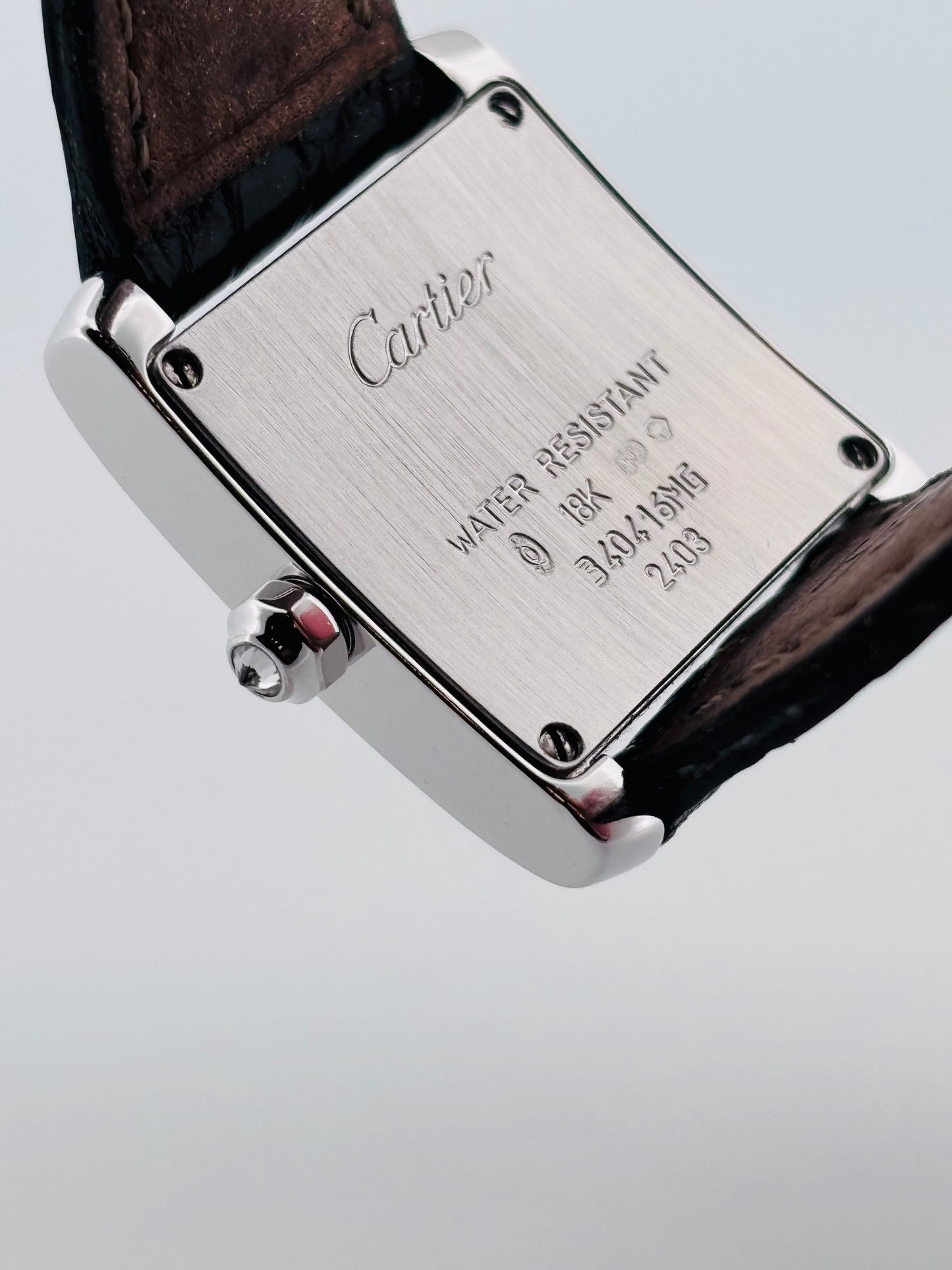 Cartier Tank Française Diamants Or Blanc 18K Réf. 2403