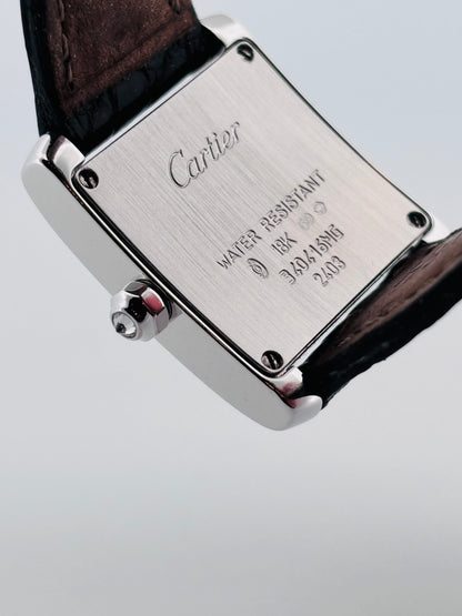 Cartier Tank Française Diamants Or Blanc 18K Réf. 2403