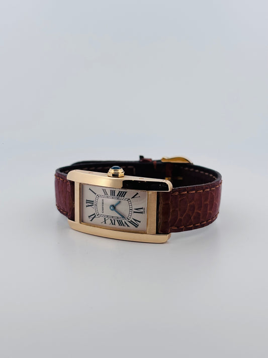 Cartier Tank Américaine Petit Modèle Or Jaune 18K Réf. 1710