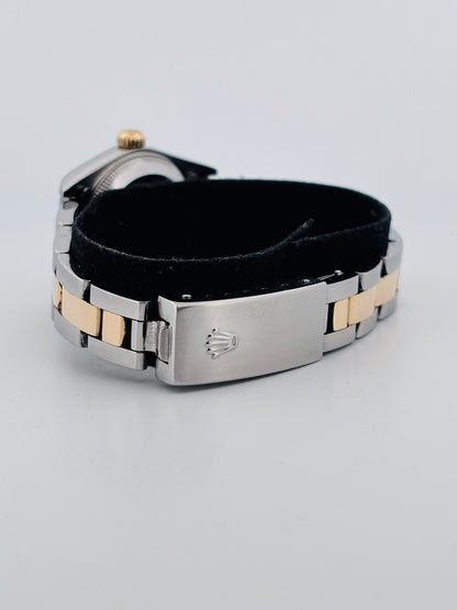 Rolex Oyster Perpetual Lady Date 24 mm Or & Acier Cadran Bleu