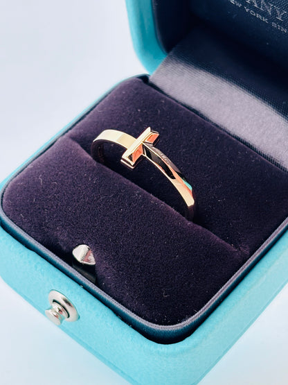 Tiffany & Co. T Wire Or Jaune 18K Taille 59
