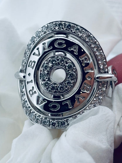 Bvlgari Bvlgari Diamond Ring 18K White Gold Size 50