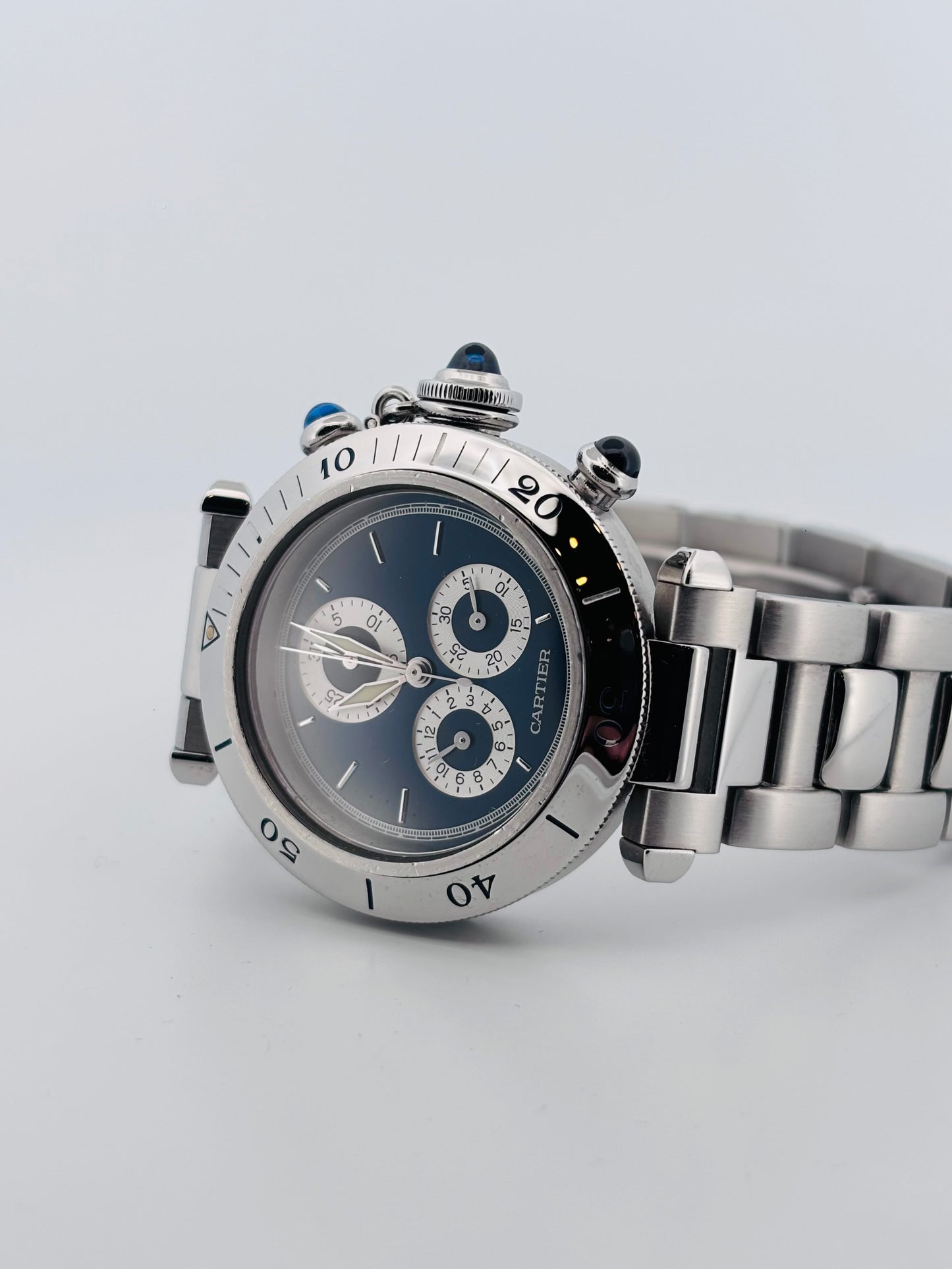 Cartier Pasha Chronoreflex 35 mm Quartz Acier Ref. 1352-1