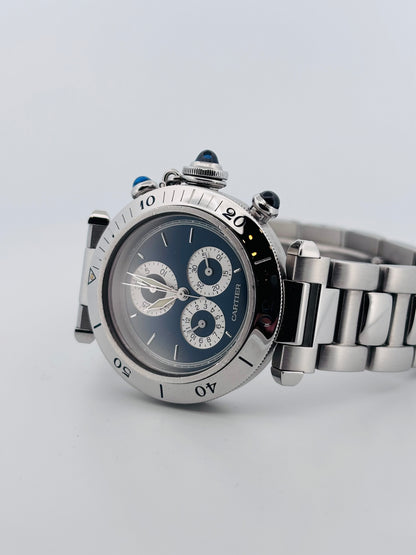 Cartier Pasha Chronoreflex 35 mm Quartz Acier Ref. 1352-1