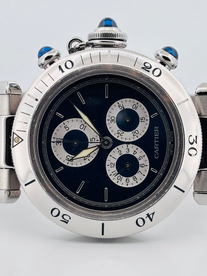 Cartier Pasha Chronoreflex 35 mm Quartz Acier Ref. 1352-1