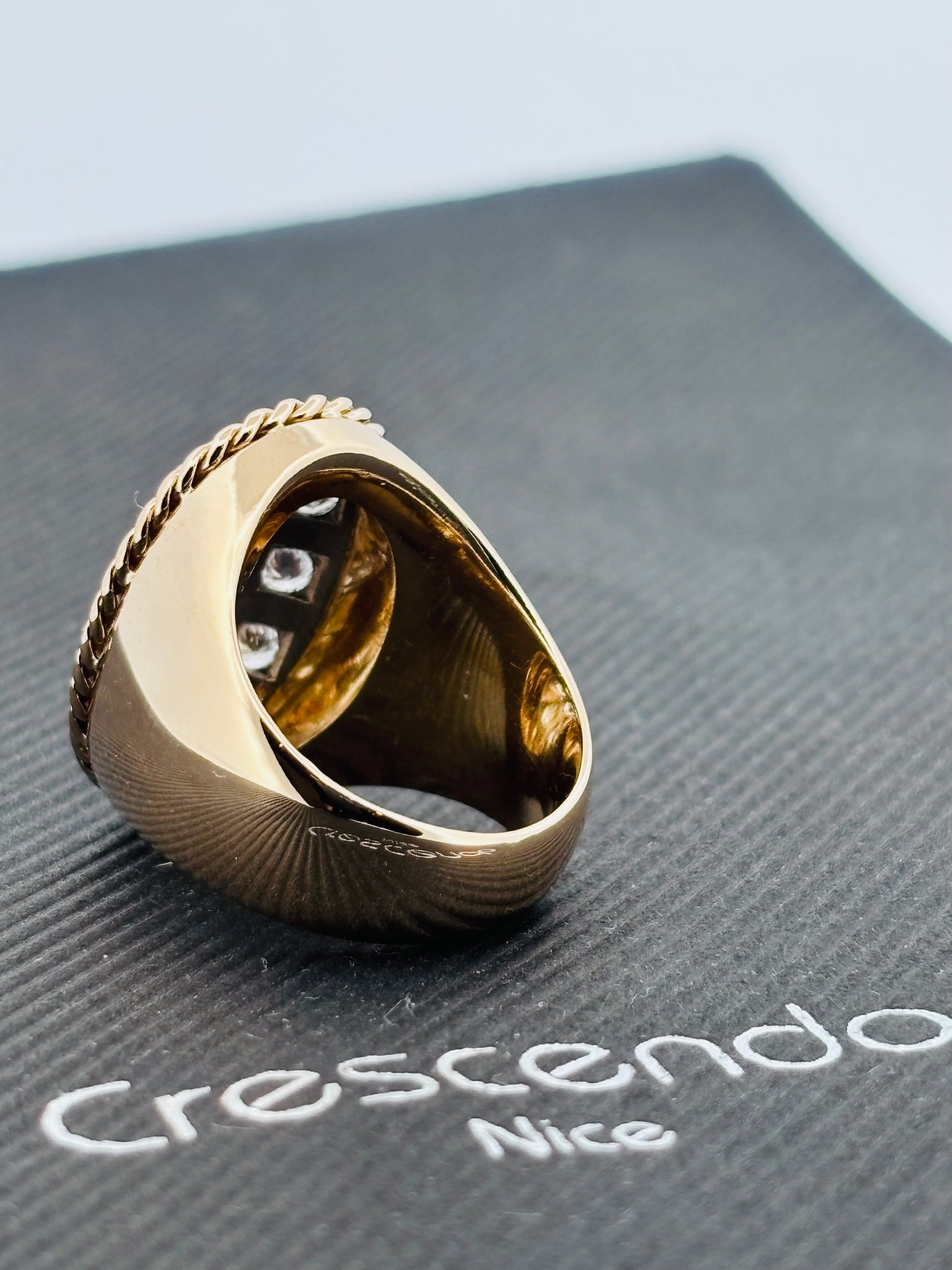 Vintage Diamond Ring in 18K Yellow Gold & Platinum