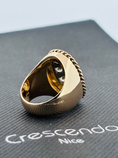 Vintage Diamond Ring in 18K Yellow Gold & Platinum