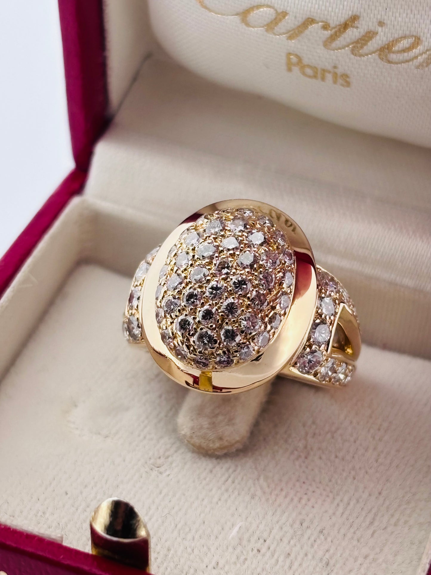 Cartier Vintage Diamond Ring in 18K Yellow Gold