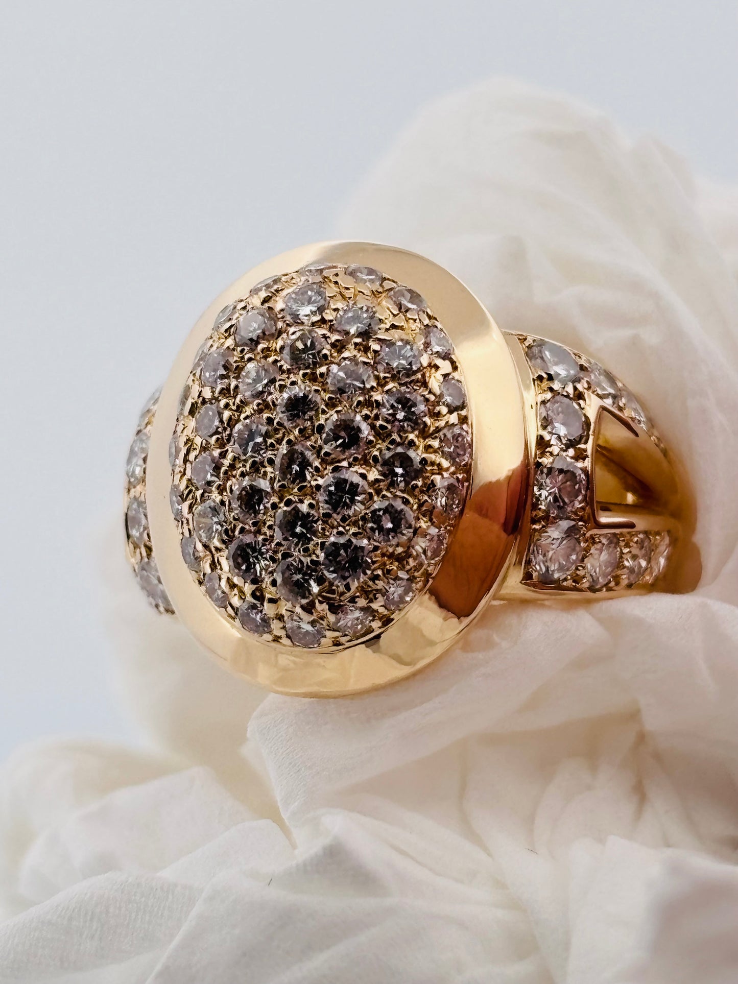 Cartier Vintage Diamond Ring in 18K Yellow Gold