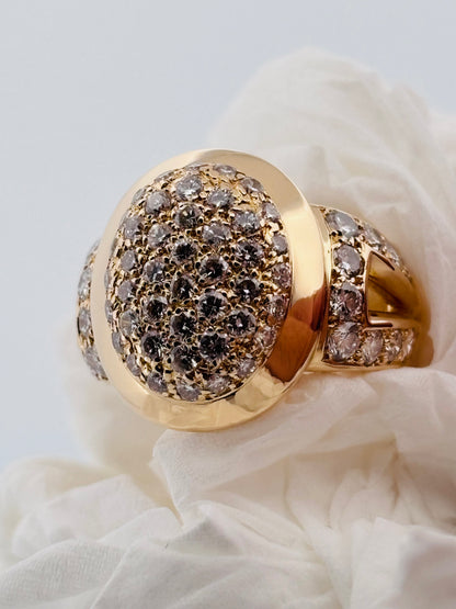 Cartier Vintage Diamond Ring in 18K Yellow Gold